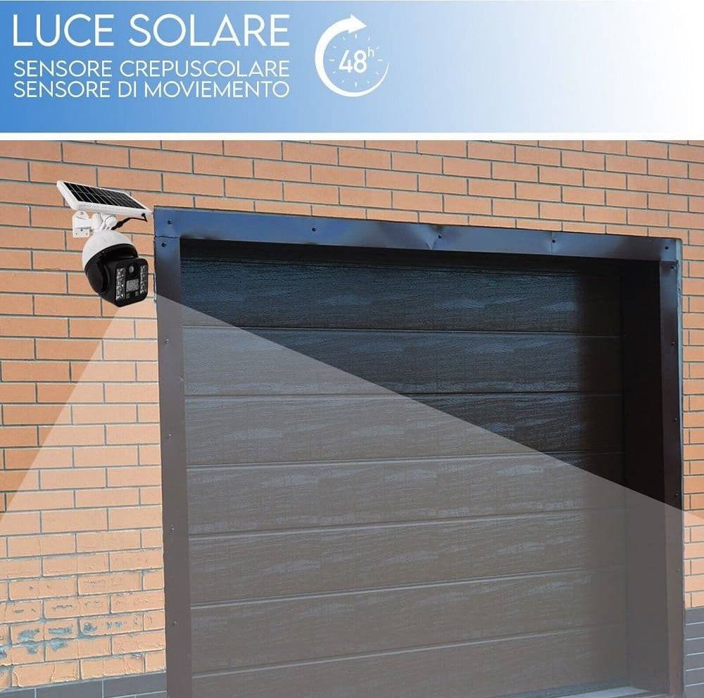 TELECAMERA FINTA SICUREZZA LUCE LAMPADA SOLARE CON SENSORE DI MOVIMENTO 60 W LED - 6