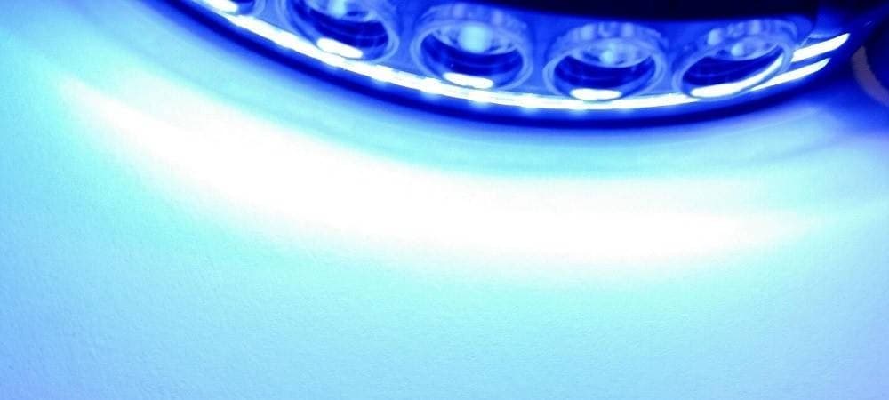 TORCIA DA TESTA FRONTALE SENSORE MOVIMENTO 68 LED LUCE BIANCA ROSSA BLU - 7