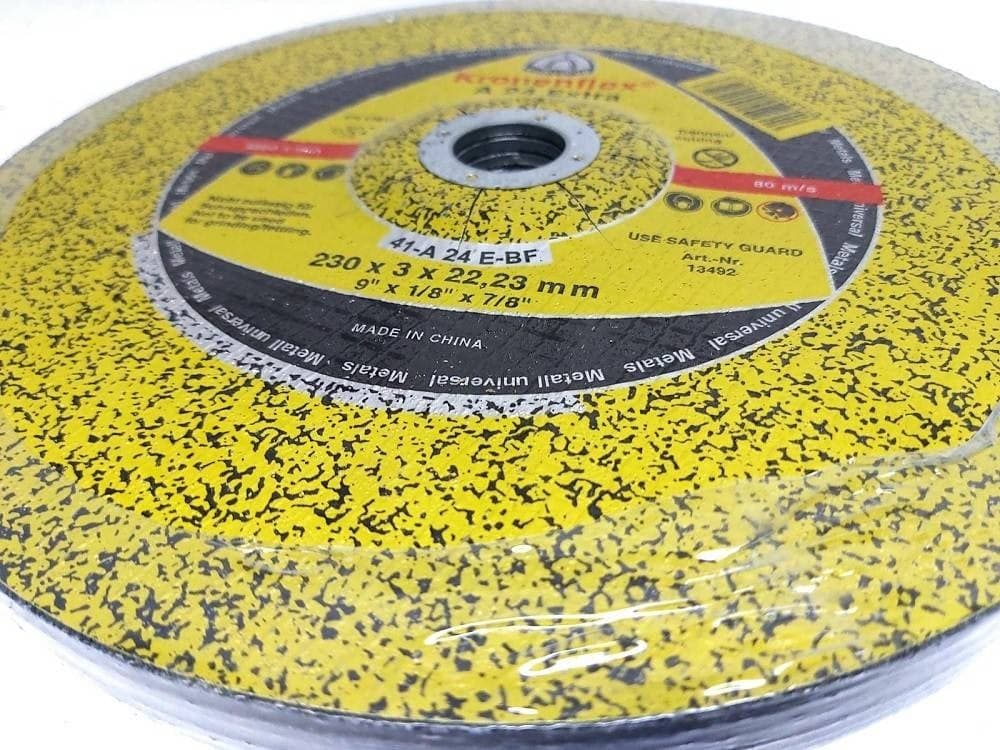 SET 5 PEZZI DISCO PER METALLO SBAVATURA D.230 X 3 MM FORO 22,23MM SMERIGLIATRICE - 4