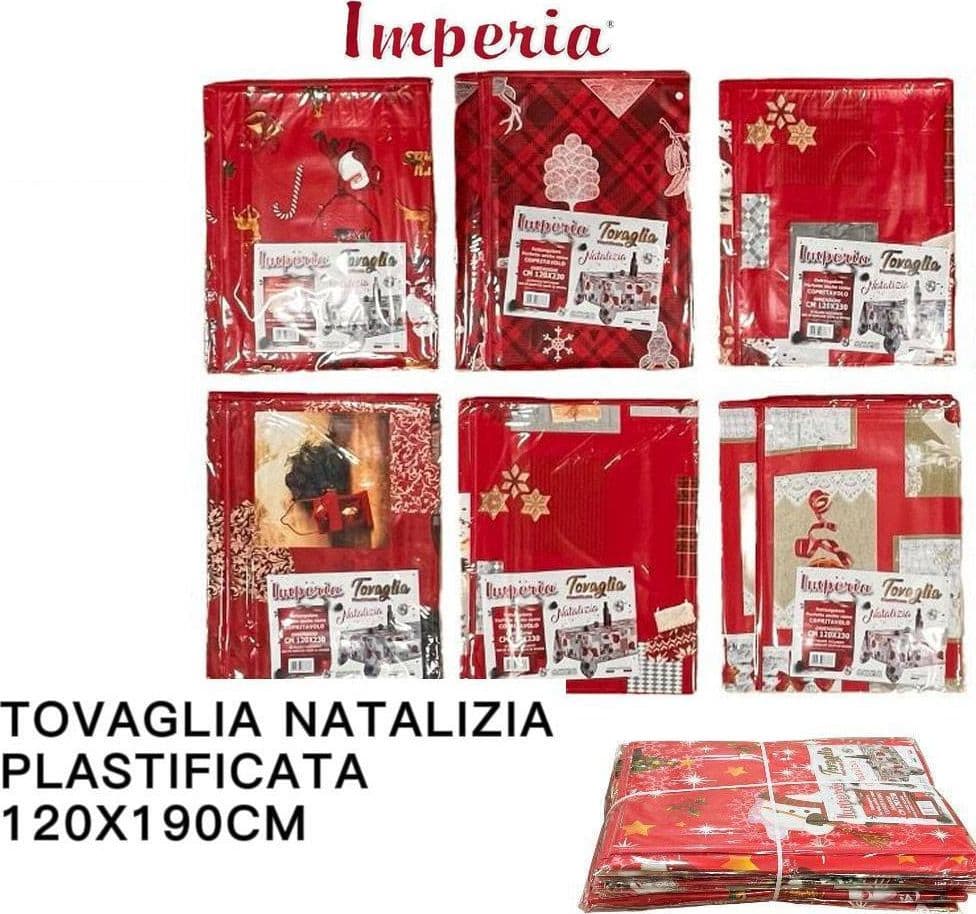 TOVAGLIA COPRITAVOLO NATALE PLASTIFICATA ANTIMACCHIA VARIE FANTASIE MIS. 120*190 - 5