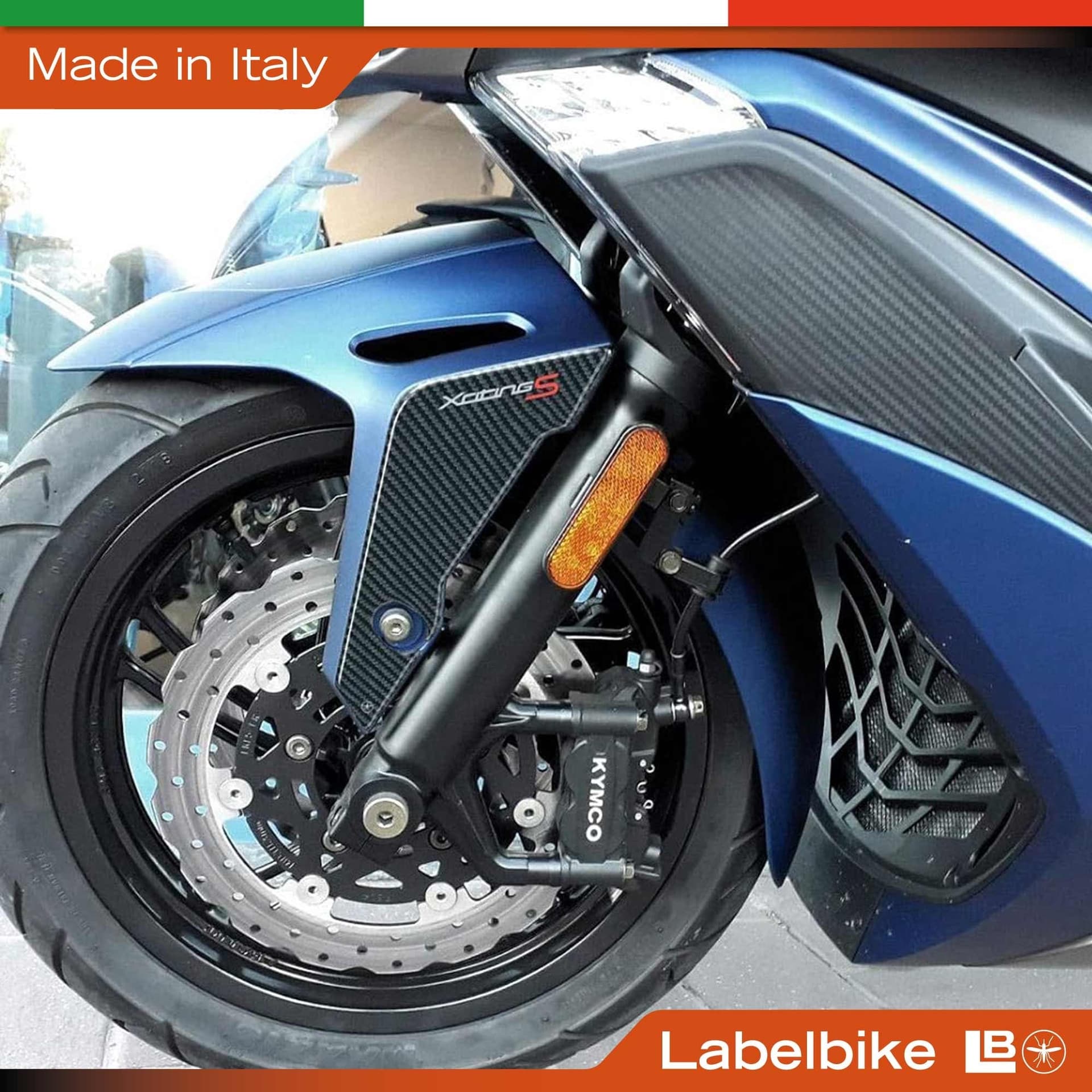 2 ADESIVI 3D PROTEZIONE PARAFANGO compatibili per kymco XCITING S 400 2018-2023 in Decalcomanie adesivi e magneti LabelBike - Bibbiano, commercioVirtuoso.it