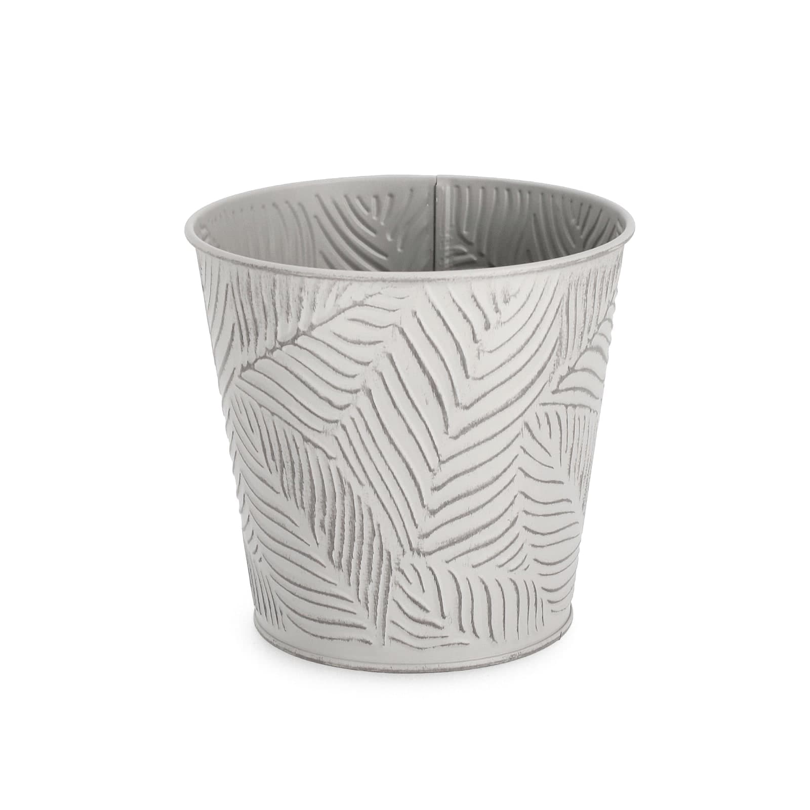 Vaso benji tondo in metallo galvanizzato Ø 15,5 x h 14,7 cm in Vasi tradizionali Decor Space - Altamura, commercioVirtuoso.it
