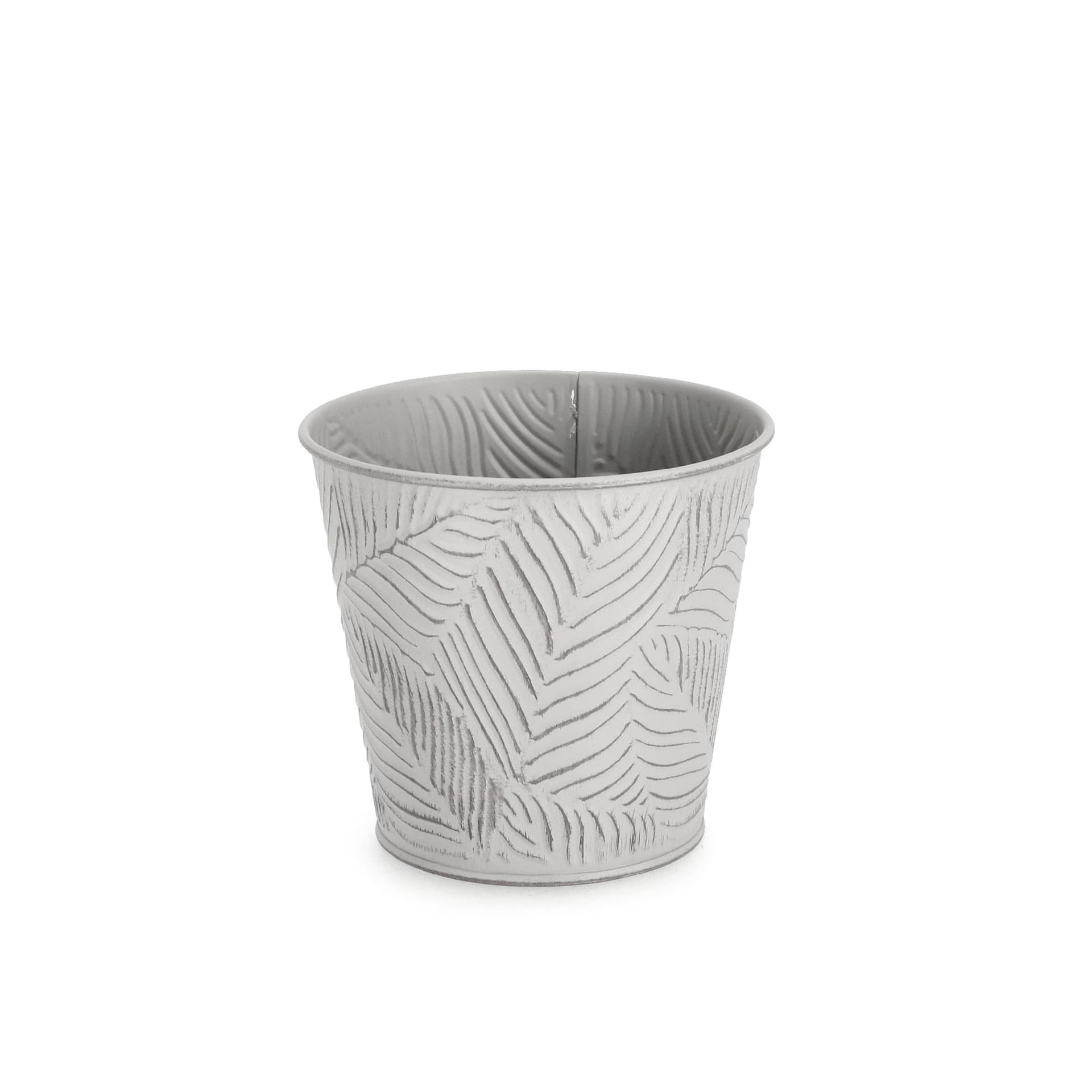 Vaso benji tondo in metallo galvanizzato Ø 15,5 x h 14,7 cm in Vasi tradizionali Decor Space - Altamura, commercioVirtuoso.it