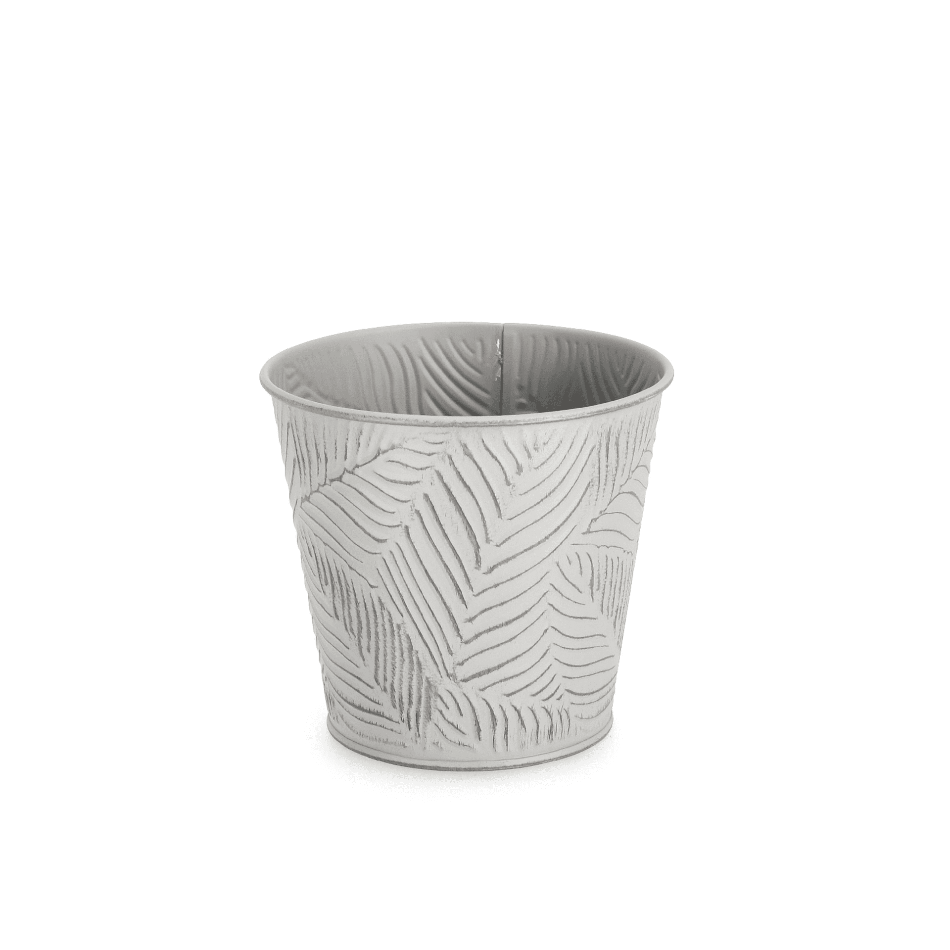 Vaso benji tondo in metallo galvanizzato Ø 15,5 x h 14,7 cm in Vasi tradizionali Decor Space - Altamura, commercioVirtuoso.it