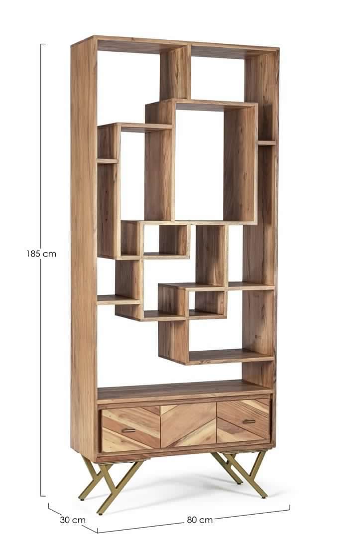 Libreria "Raida" porta oggetti, mobile per interno in Librerie Decor Space - Altamura, commercioVirtuoso.it