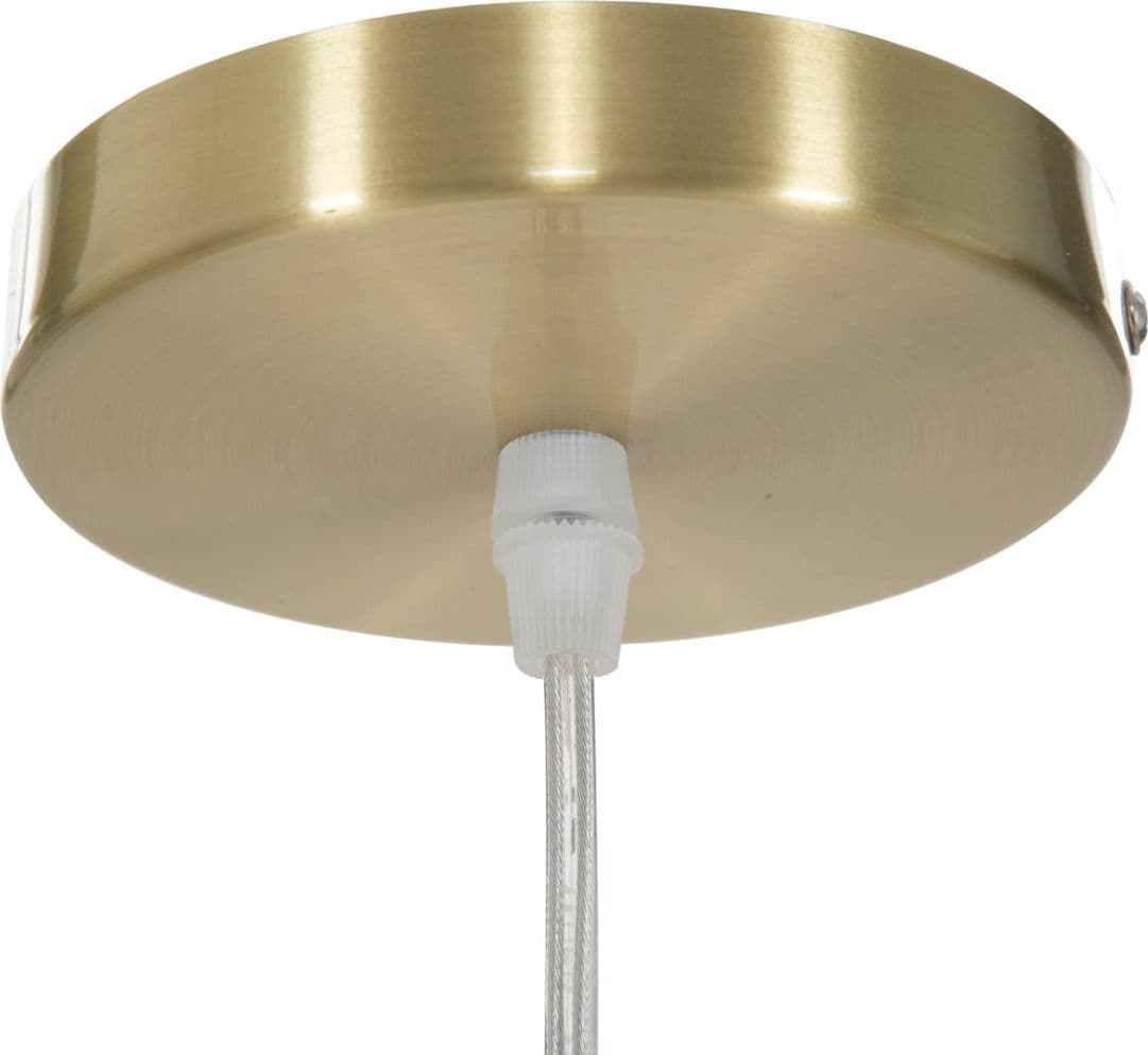 Lampadario "Glamy" struttura in metallo color oro e vetro bianco per interni in Lampade a sospensione Decor Space - Altamura, commercioVirtuoso.it