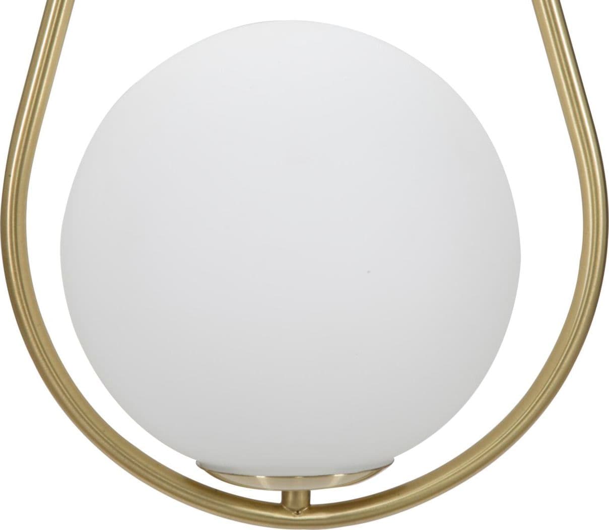 Lampadario "Glamy" struttura in metallo color oro e vetro bianco per interni in Lampade a sospensione Decor Space - Altamura, commercioVirtuoso.it