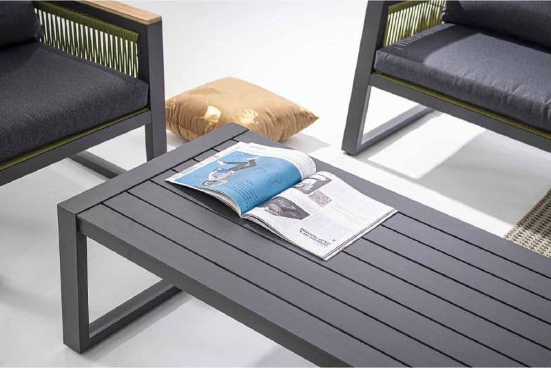 Salottino da giardino "Captiva" in alluminio con corde sintetiche per esterno in Set di mobili Decor Space - Altamura, commercioVirtuoso.it