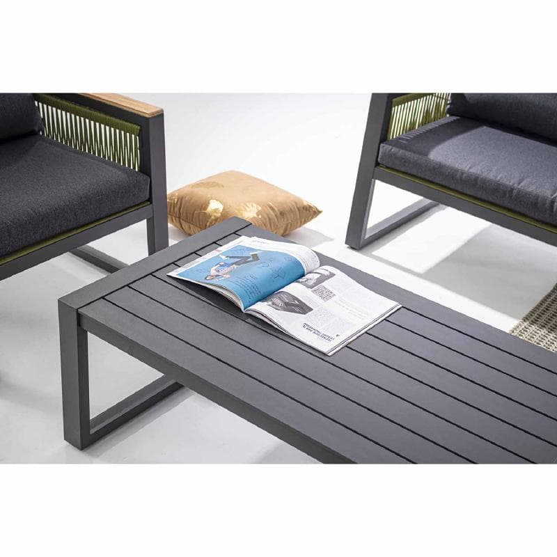 Salottino da giardino "Captiva" in alluminio con corde sintetiche per esterno in Set di mobili Decor Space - Altamura, commercioVirtuoso.it