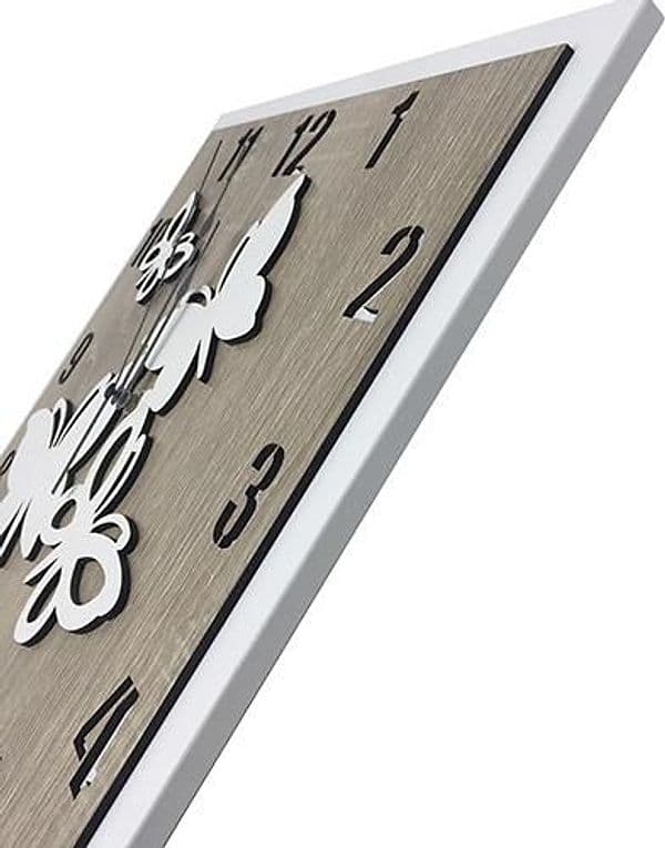 Orologio in legno mdf, da parete. Personalizzabile,  misure cm. 32 x 32 e cm. 46 x 46 in Orologi da parete Decor Space - Altamura, commercioVirtuoso.it