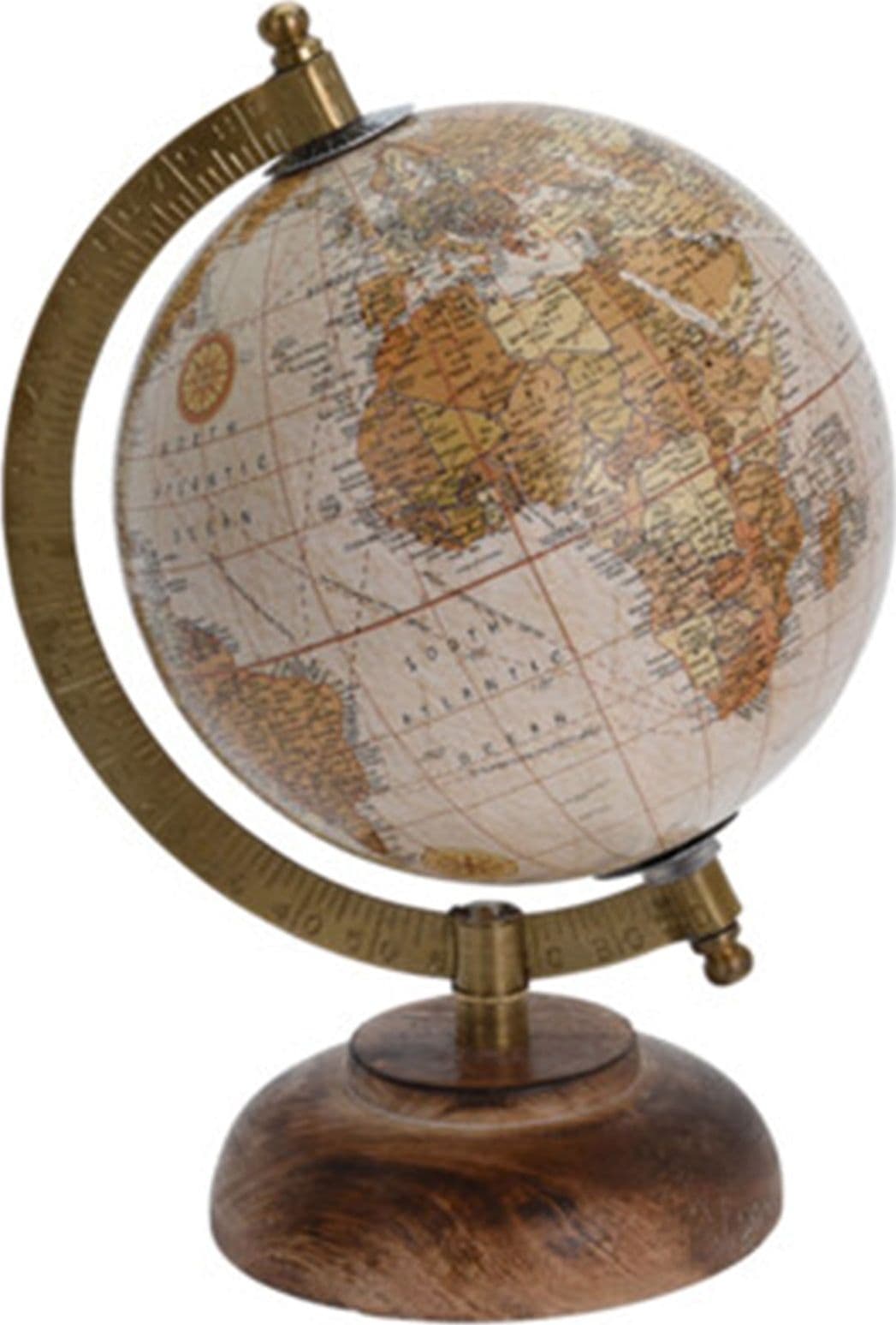 Mappamondo girevole con base in metallo e mappe h 24 cm in Mappamondi Decor Space - Altamura, commercioVirtuoso.it