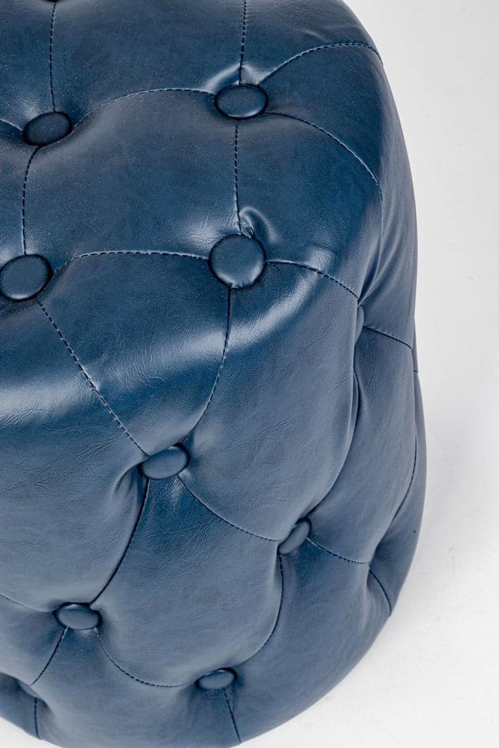 Poltrona Pouf "Batilda" per interno, con struttura in legno di pino e compensato da Ø34 x 39h cm in Ottomane e poggiapiedi Decor Space - Altamura, commercioVirtuoso.it