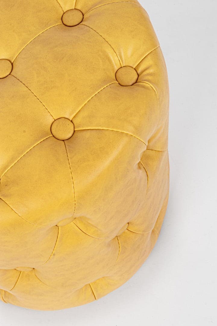Poltrona Pouf "Batilda" per interno, con struttura in legno di pino e compensato da Ø34 x 39h cm in Ottomane e poggiapiedi Decor Space - Altamura, commercioVirtuoso.it