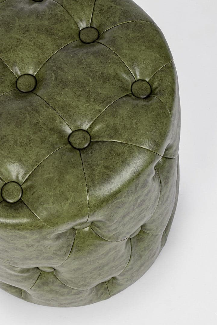 Poltrona Pouf "Batilda" per interno, con struttura in legno di pino e compensato da Ø34 x 39h cm in Ottomane e poggiapiedi Decor Space - Altamura, commercioVirtuoso.it