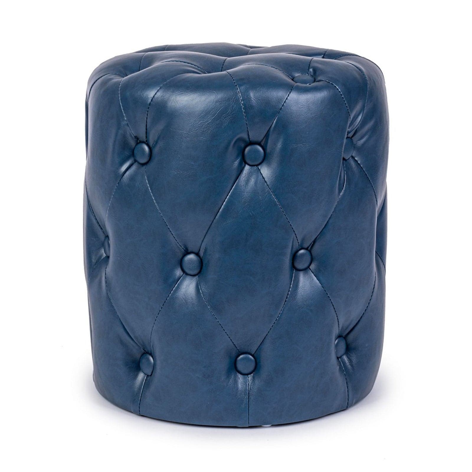 Poltrona Pouf "Batilda" per interno, con struttura in legno di pino e compensato da Ø34 x 39h cm in Ottomane e poggiapiedi Decor Space - Altamura, commercioVirtuoso.it