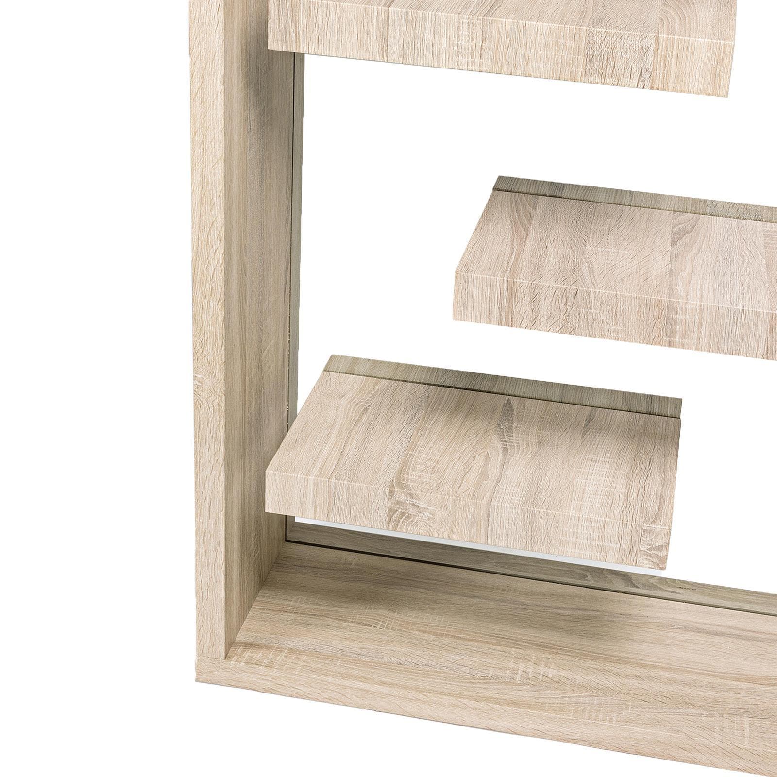 Libreria moderna di design "Bilbao" in legno e vetro per ufficio e cameretta h 180 cm in Librerie Decor Space - Altamura, commercioVirtuoso.it