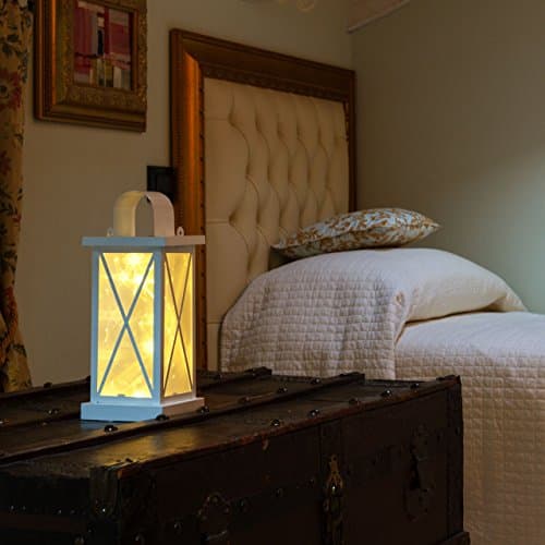 Lanterna a batteria effetto 3D a led bianca h 30 cm luce fissa in Lanterne Decor Space - Altamura, commercioVirtuoso.it