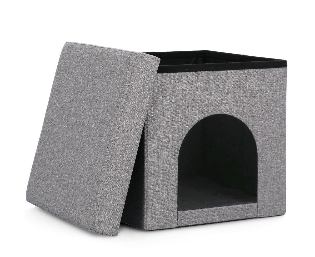 Poltrona Pouf "Leopold" per interno, con rivestimento in poliestere da 38x38x38cm in Ottomane e poggiapiedi Decor Space - Altamura, commercioVirtuoso.it