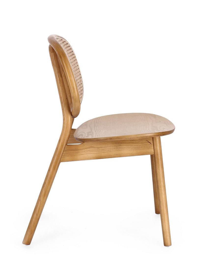 Sedia "Adolis" con struttura in legno di olmo, per arredo interno 49 x 42 x h 81 cm in Sedie Decor Space - Altamura, commercioVirtuoso.it