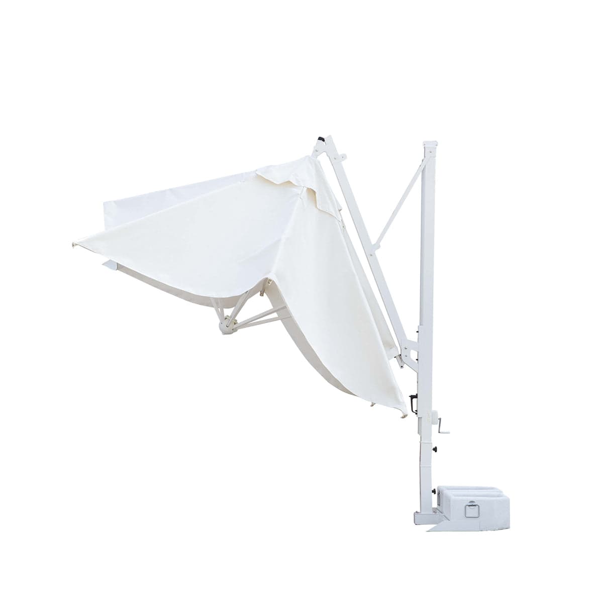Ombrellone quadrato professionale con palo laterale "Galileo Starwhite" in alluminio per esterno "Made In Italy" in Ombrelloni Decor Space - Altamura, commercioVirtuoso.it