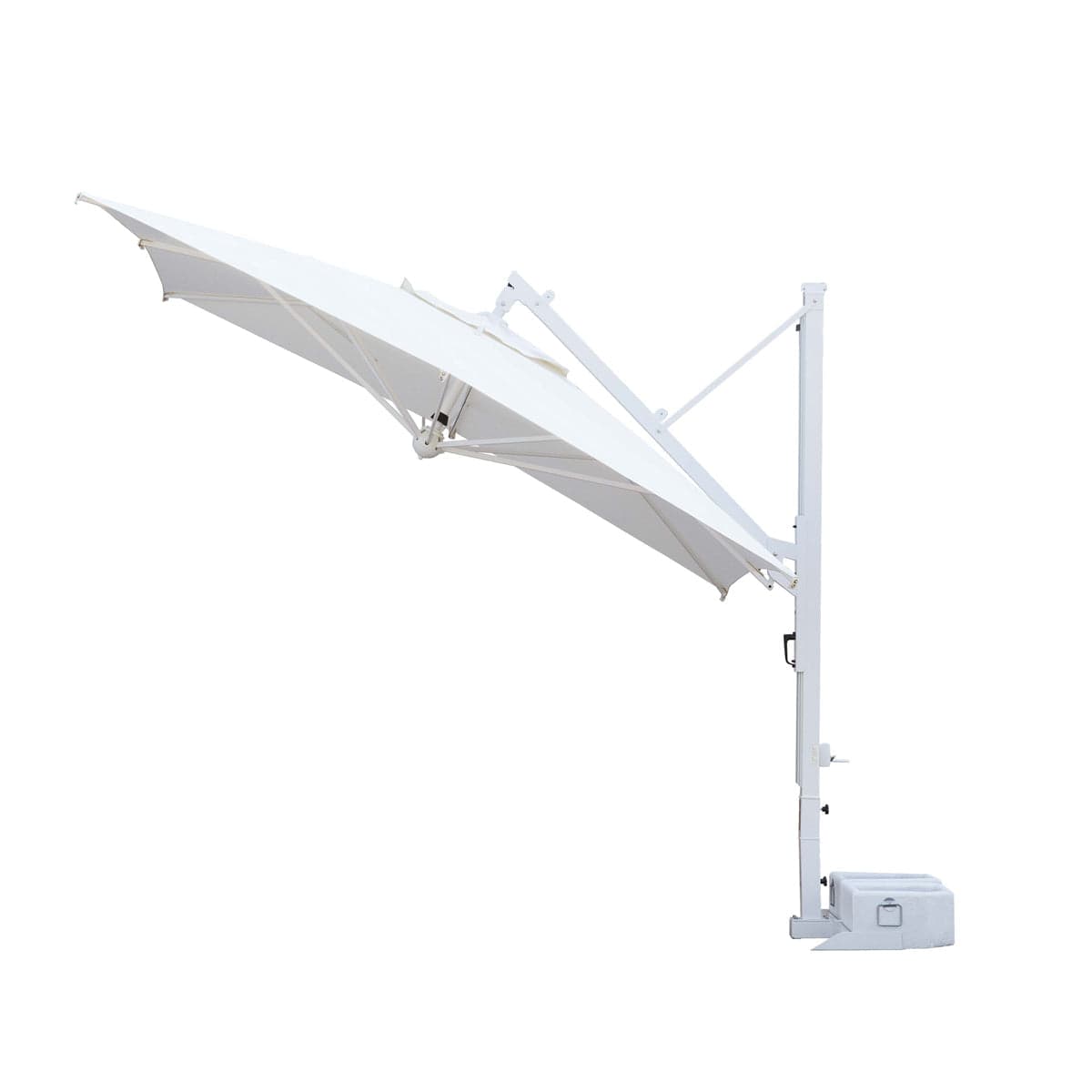 Ombrellone quadrato professionale con palo laterale "Galileo Starwhite" in alluminio per esterno "Made In Italy" in Ombrelloni Decor Space - Altamura, commercioVirtuoso.it