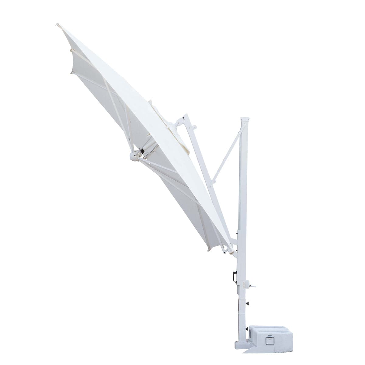 Ombrellone quadrato professionale con palo laterale "Galileo Starwhite" in alluminio per esterno "Made In Italy" in Ombrelloni Decor Space - Altamura, commercioVirtuoso.it