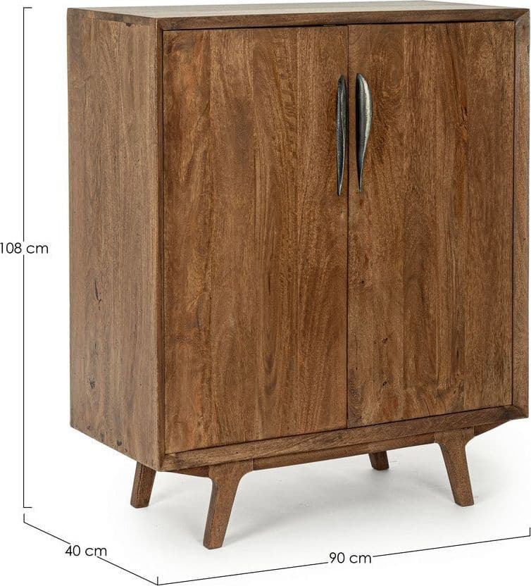 Mobile da bar "Sherman" da 2 ante in legno di mango con mensole, da 90 x 40 x 108 cm in Credenze e buffet Decor Space - Altamura, commercioVirtuoso.it