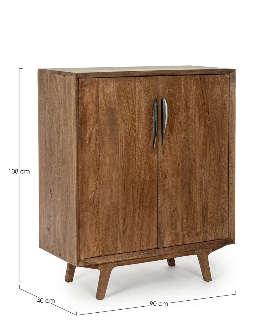 Mobile da bar "Sherman" da 2 ante in legno di mango con mensole, da 90 x 40 x 108 cm in Credenze e buffet Decor Space - Altamura, commercioVirtuoso.it