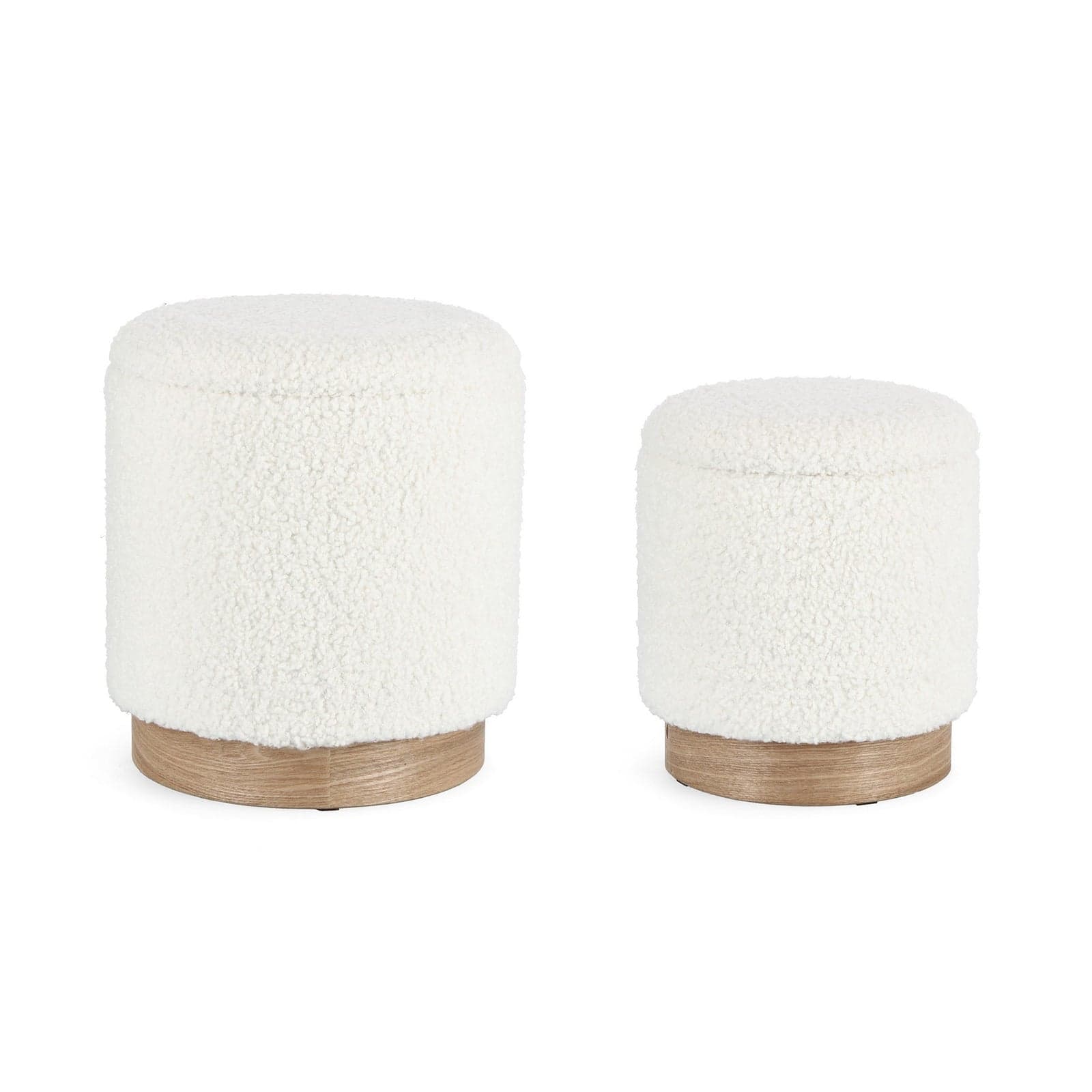 Poltrona Pouf "Zoya" per interno, con struttura In mdf e compensato Set da 2 pezzi in Ottomane e poggiapiedi Decor Space - Altamura, commercioVirtuoso.it