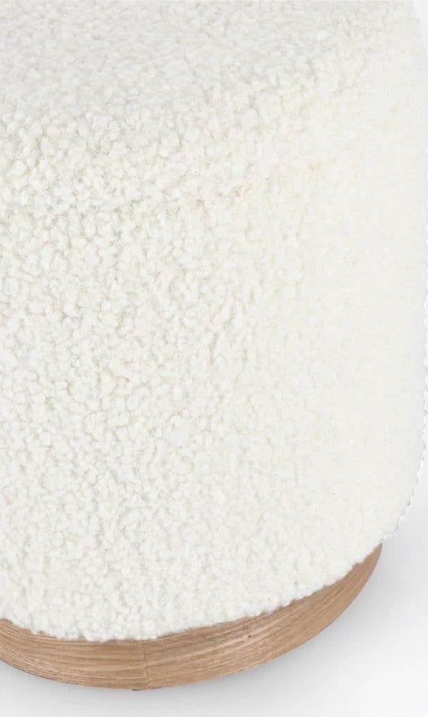 Poltrona Pouf "Zoya" per interno, con struttura In mdf e compensato Set da 2 pezzi in Ottomane e poggiapiedi Decor Space - Altamura, commercioVirtuoso.it