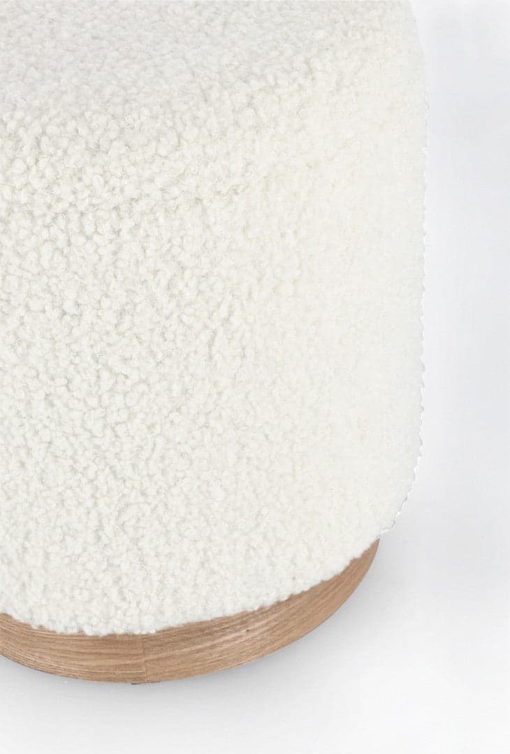 Poltrona Pouf "Zoya" per interno, con struttura In mdf e compensato Set da 2 pezzi in Ottomane e poggiapiedi Decor Space - Altamura, commercioVirtuoso.it
