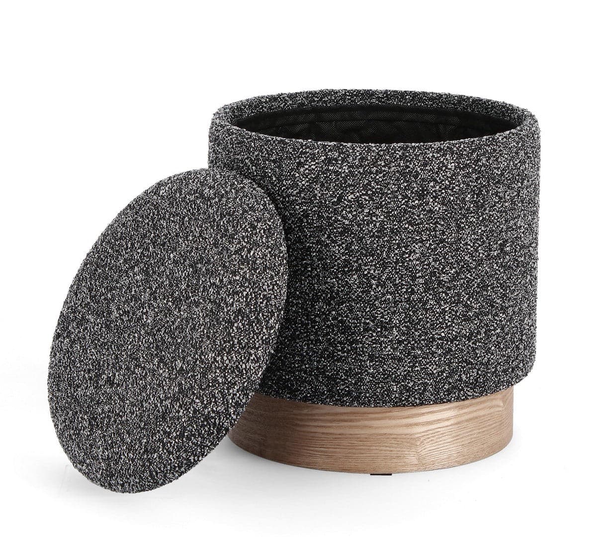 Poltrona Pouf "Zoya" per interno, con struttura In mdf e compensato Set da 2 pezzi in Ottomane e poggiapiedi Decor Space - Altamura, commercioVirtuoso.it