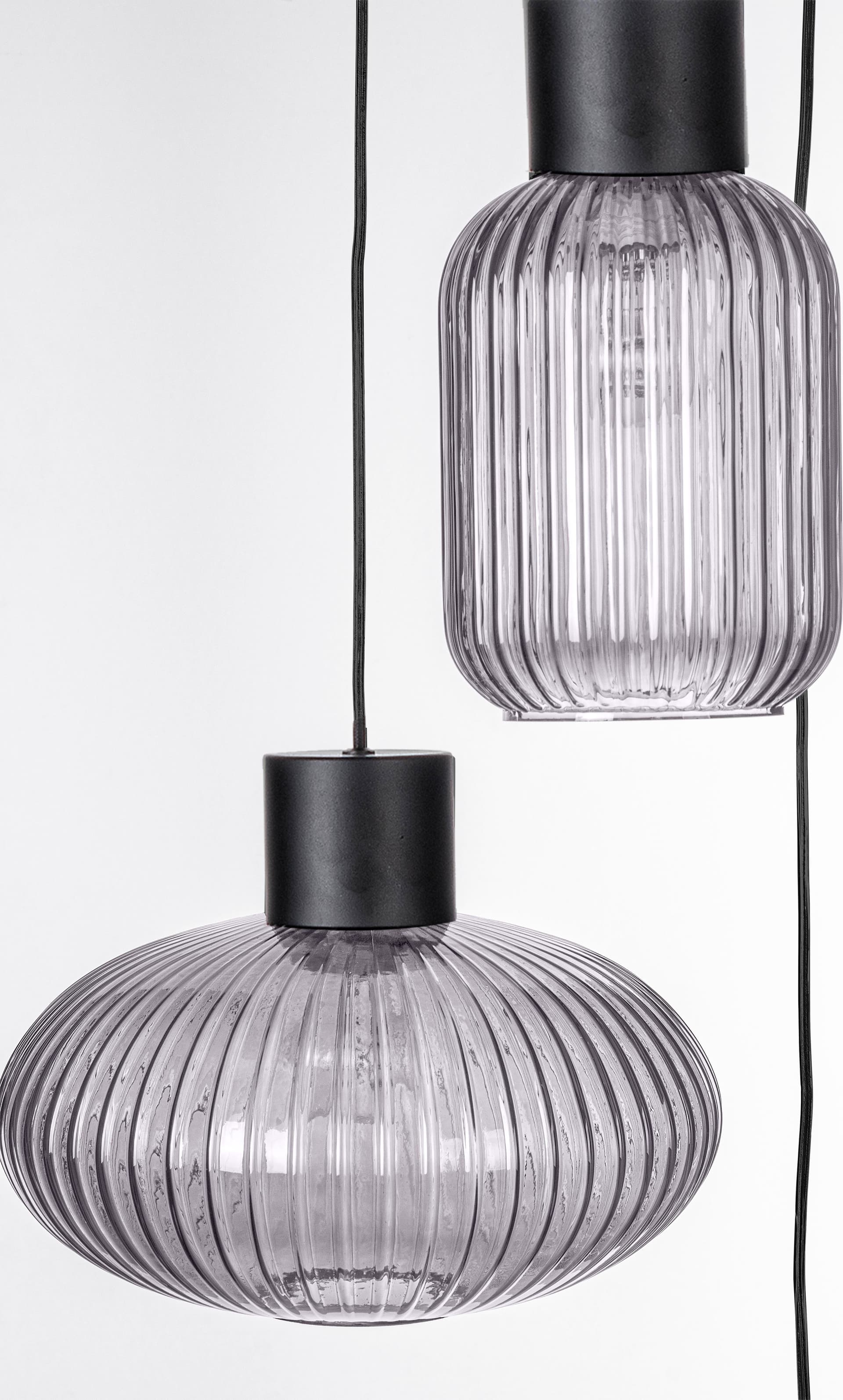 Lampadario 3 luci "Showy" in acciaio e vetro in Lampadari Decor Space - Altamura, commercioVirtuoso.it