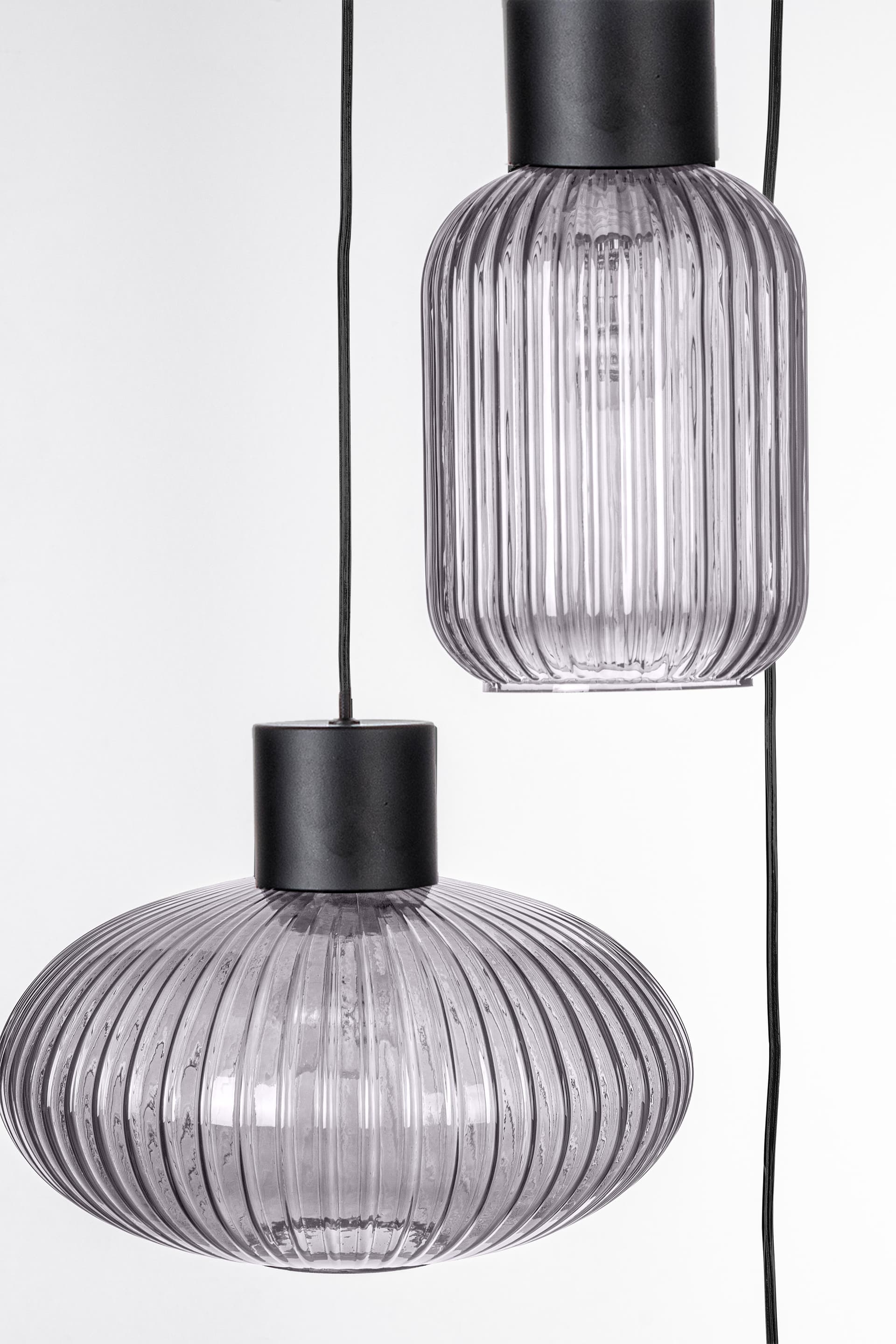 Lampadario 3 luci "Showy" in acciaio e vetro in Lampadari Decor Space - Altamura, commercioVirtuoso.it