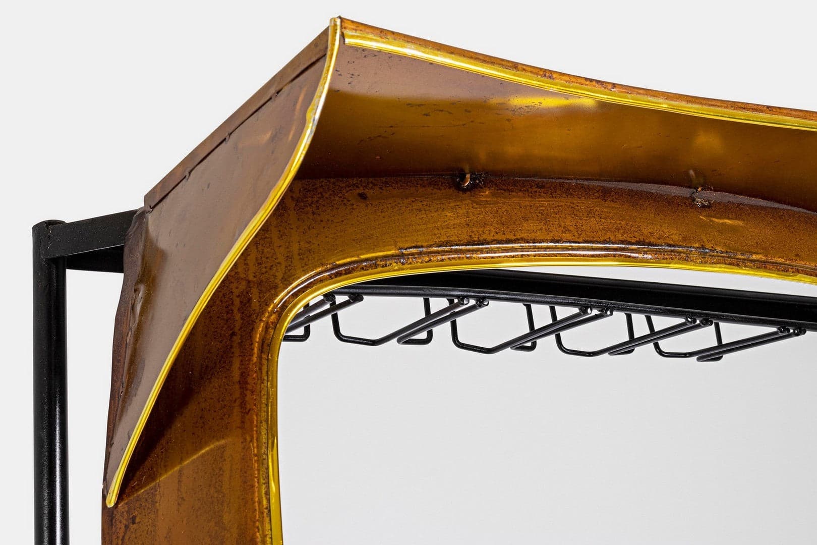 Mobile da bar "Ape" mobile moderno con piano in legno, struttura in acciaio 91 x 68 x 160 cm in Tavoli da bar Decor Space - Altamura, commercioVirtuoso.it