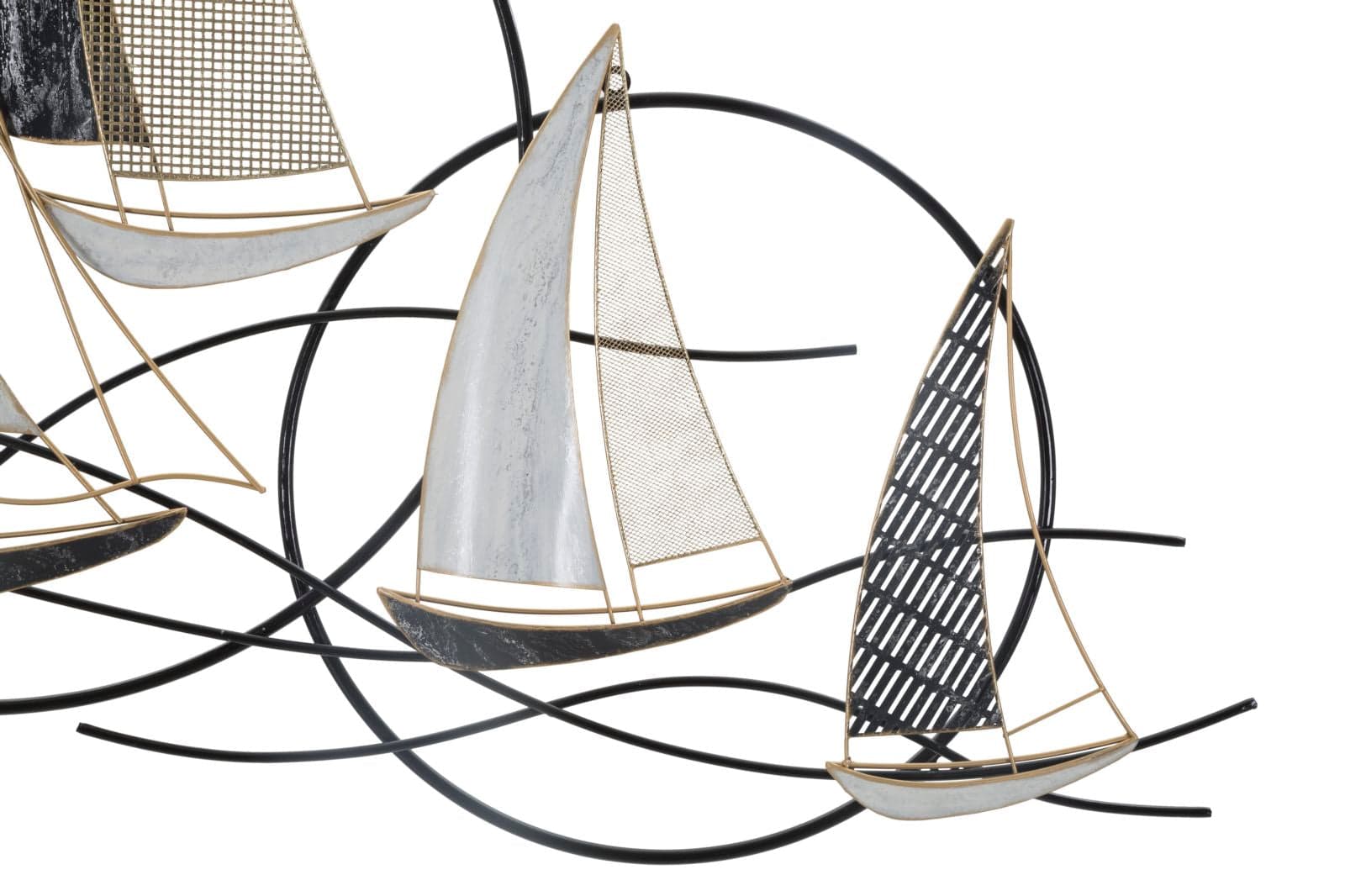 Pannello decorativo barche a vela in ferro per decorazioni ambienti in Sculture a parete Decor Space - Altamura, commercioVirtuoso.it
