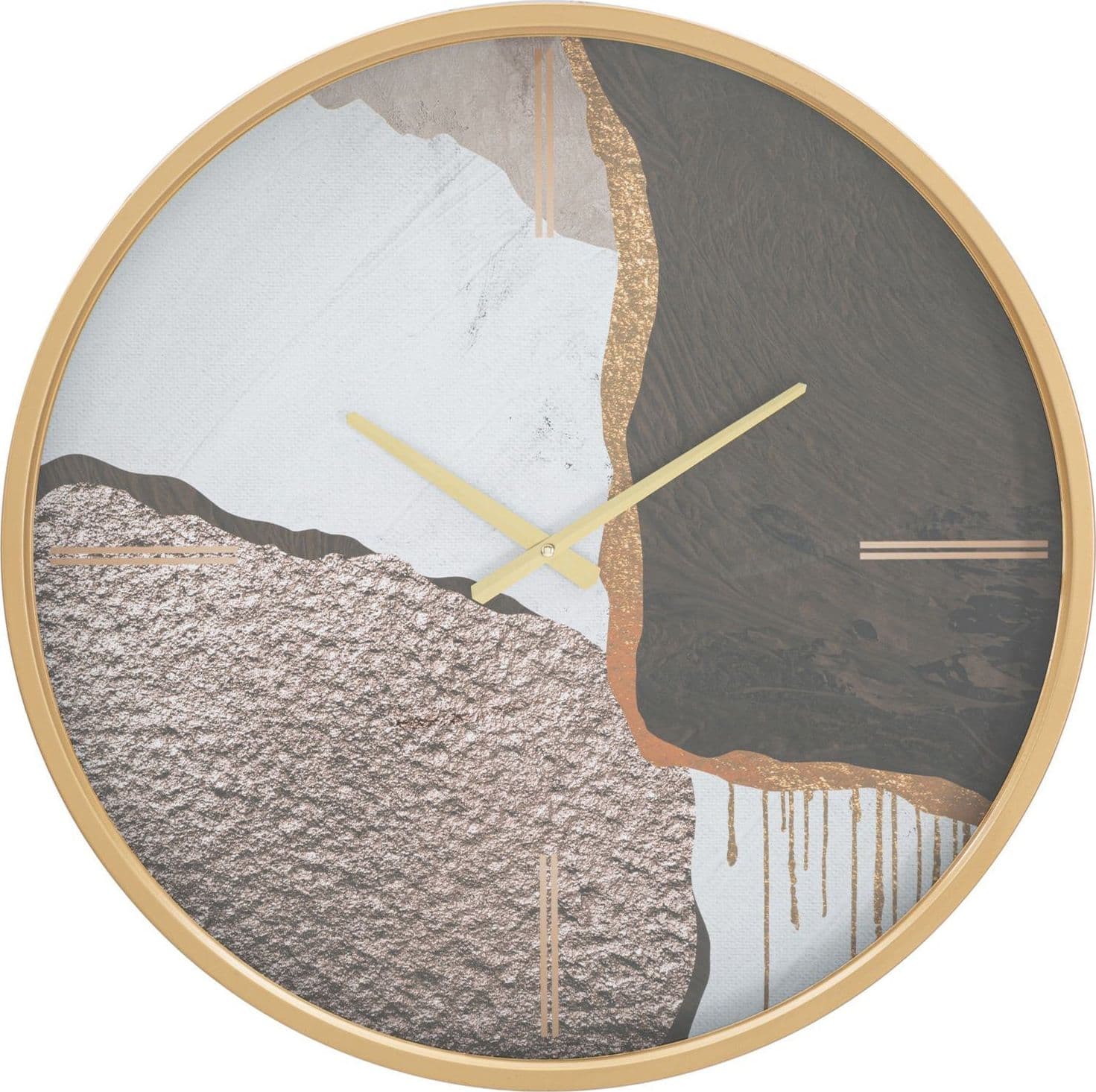 Orologio da parete in ferro, legno MDF e vetro per salotto e cucina in Orologi da parete Decor Space - Altamura, commercioVirtuoso.it