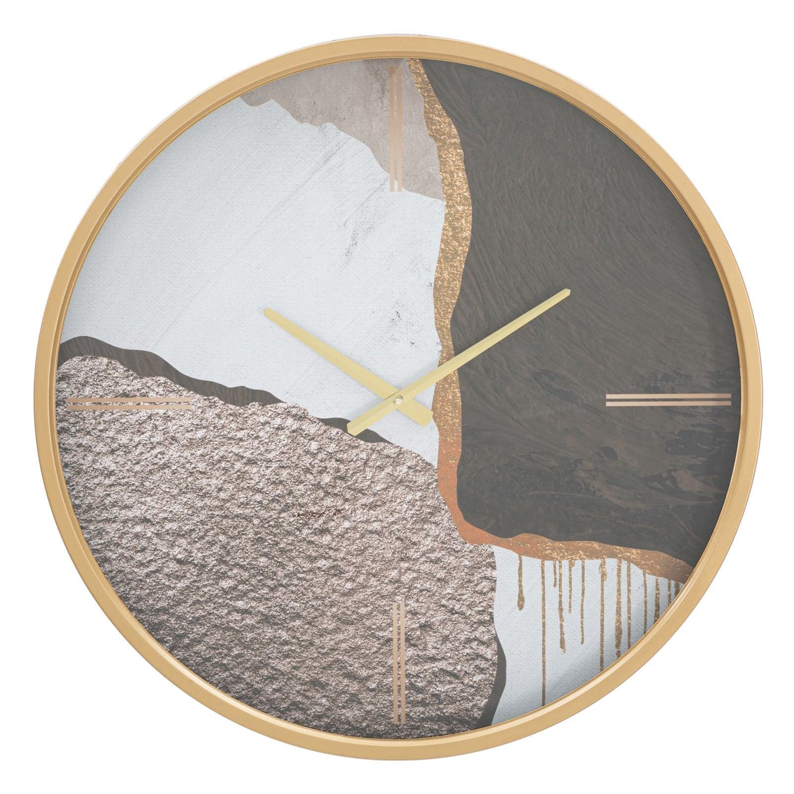 Orologio da parete in ferro, legno MDF e vetro per salotto e cucina in Orologi da parete Decor Space - Altamura, commercioVirtuoso.it