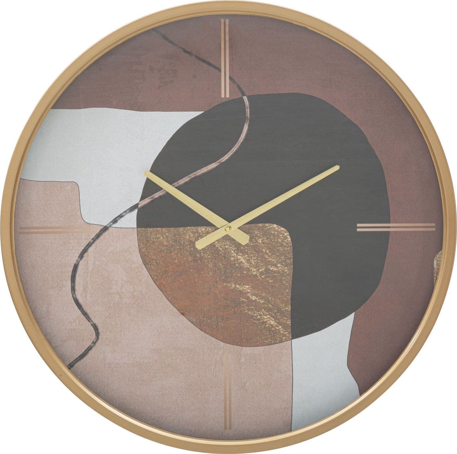 Orologio da parete in ferro, legno MDF e vetro per salotto e cucina in Orologi da parete Decor Space - Altamura, commercioVirtuoso.it
