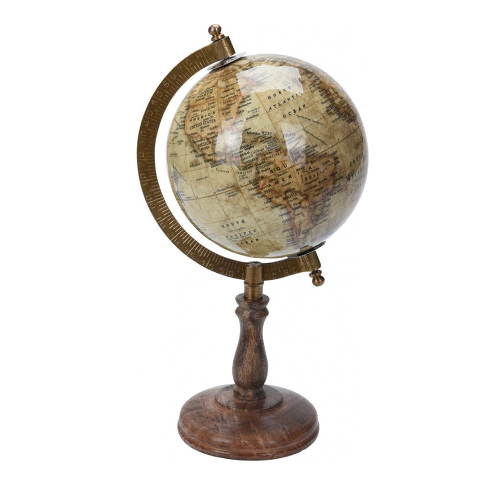 Mappamondo con base in legno per decorazione interno in Mappamondi Decor Space - Altamura, commercioVirtuoso.it