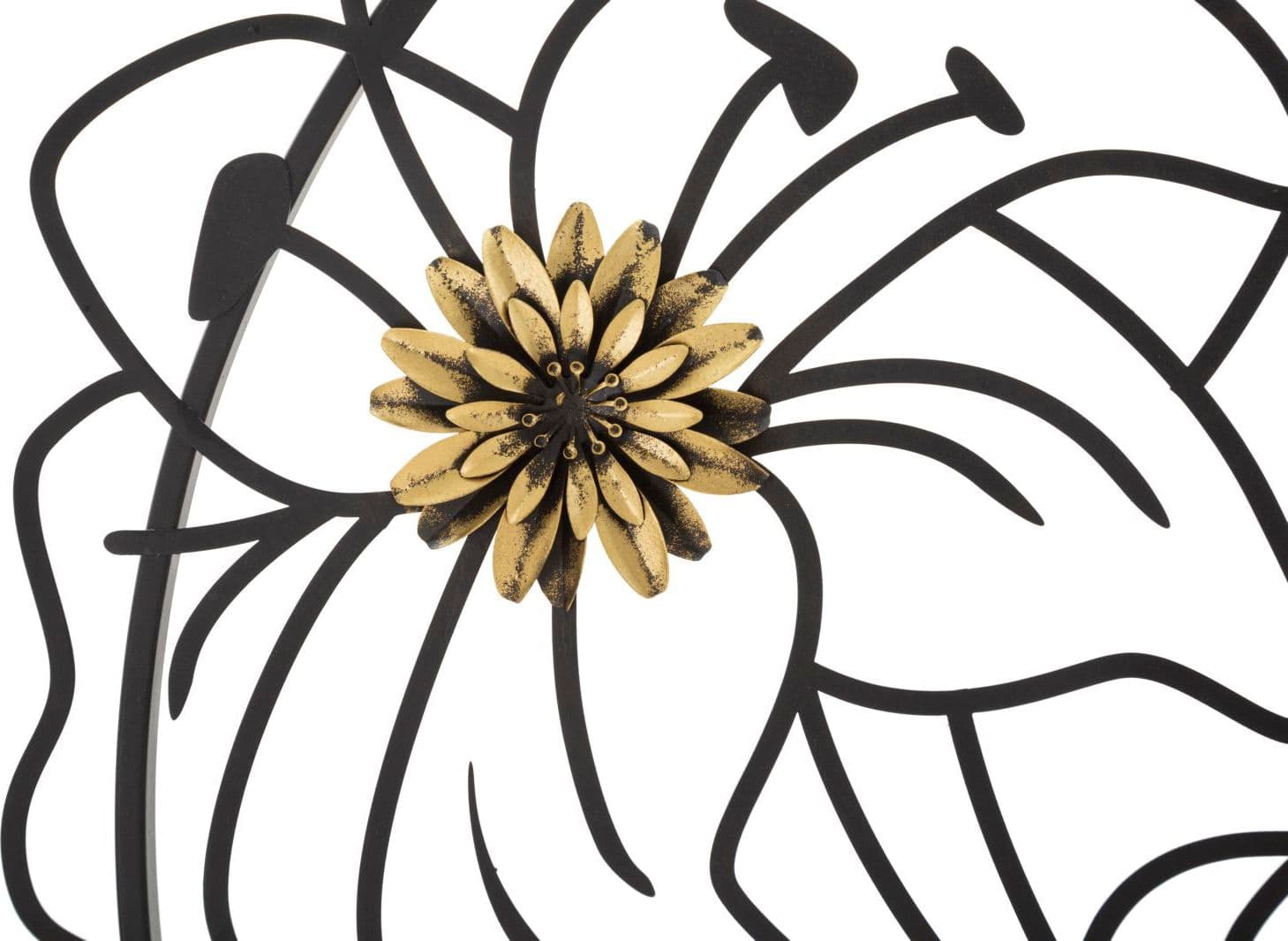 Pannello decorativo fiori forma circolare in ferro per decorazioni ambienti in Sculture a parete Decor Space - Altamura, commercioVirtuoso.it
