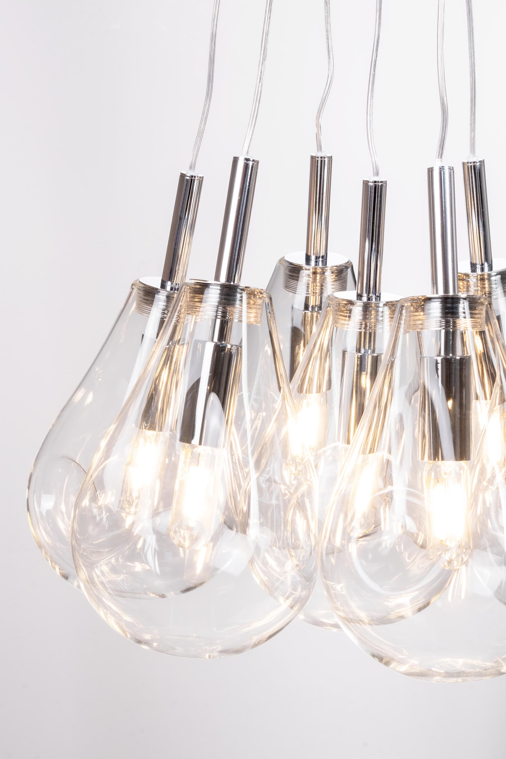 Lampadario "Reflect" in acciaio e vetro in Lampade a sospensione Decor Space - Altamura, commercioVirtuoso.it