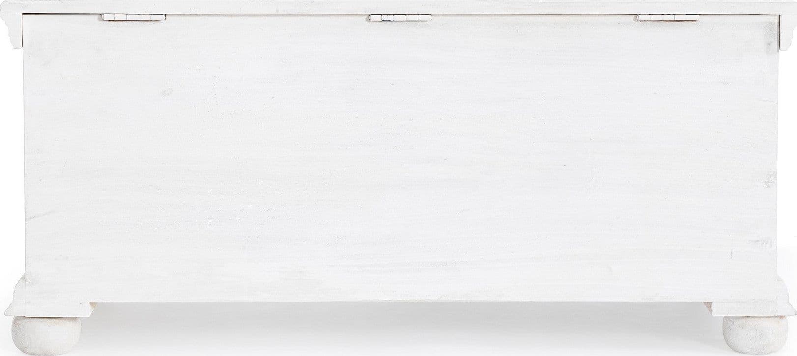 Mobile cassapanca "Alinta" con struttura in legno di mango con decorazioni in Panche contenitore Decor Space - Altamura, commercioVirtuoso.it