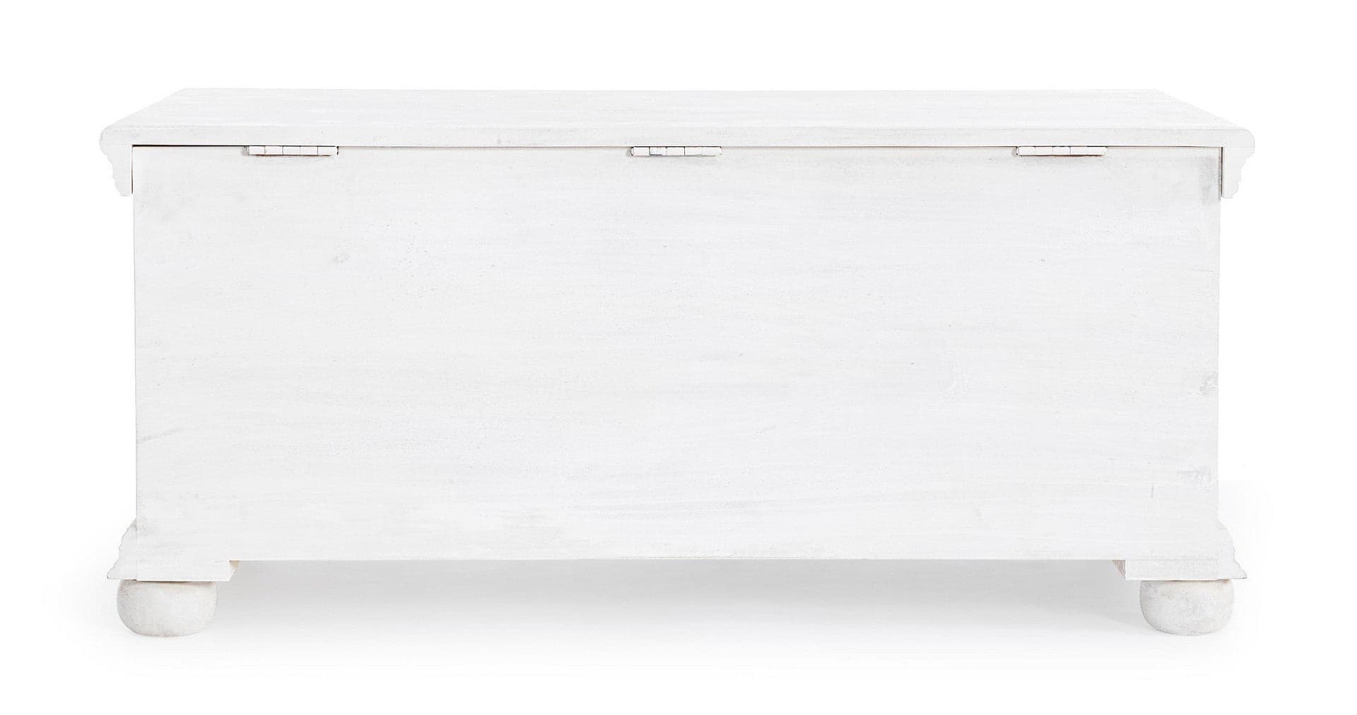 Mobile cassapanca "Alinta" con struttura in legno di mango con decorazioni in Panche contenitore Decor Space - Altamura, commercioVirtuoso.it
