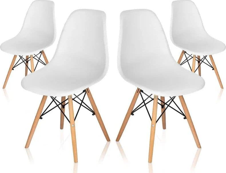 Sedia in Polipropilene Scandinavia con gambe in legno da interno in Sedie Decor Space - Altamura, commercioVirtuoso.it