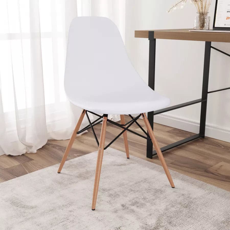 Sedia in Polipropilene Scandinavia con gambe in legno da interno in Sedie Decor Space - Altamura, commercioVirtuoso.it