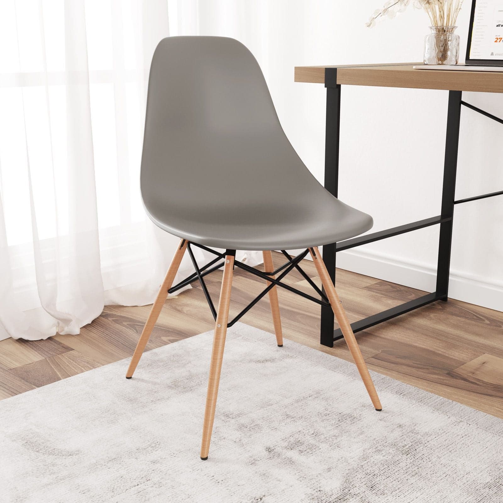 Sedia in Polipropilene Scandinavia con gambe in legno da interno in Sedie Decor Space - Altamura, commercioVirtuoso.it