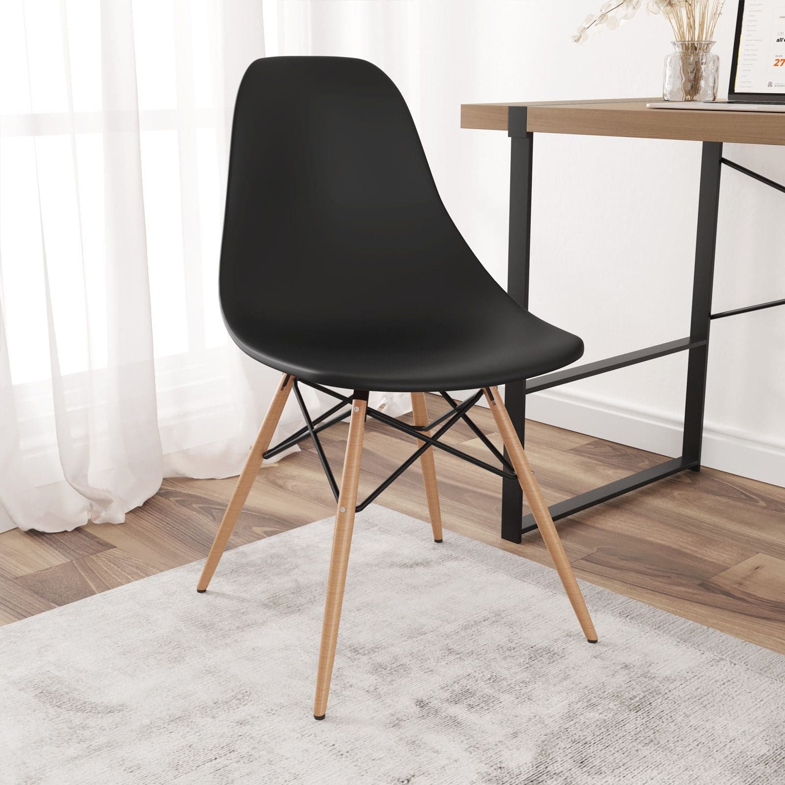 Sedia in Polipropilene Scandinavia con gambe in legno da interno in Sedie Decor Space - Altamura, commercioVirtuoso.it