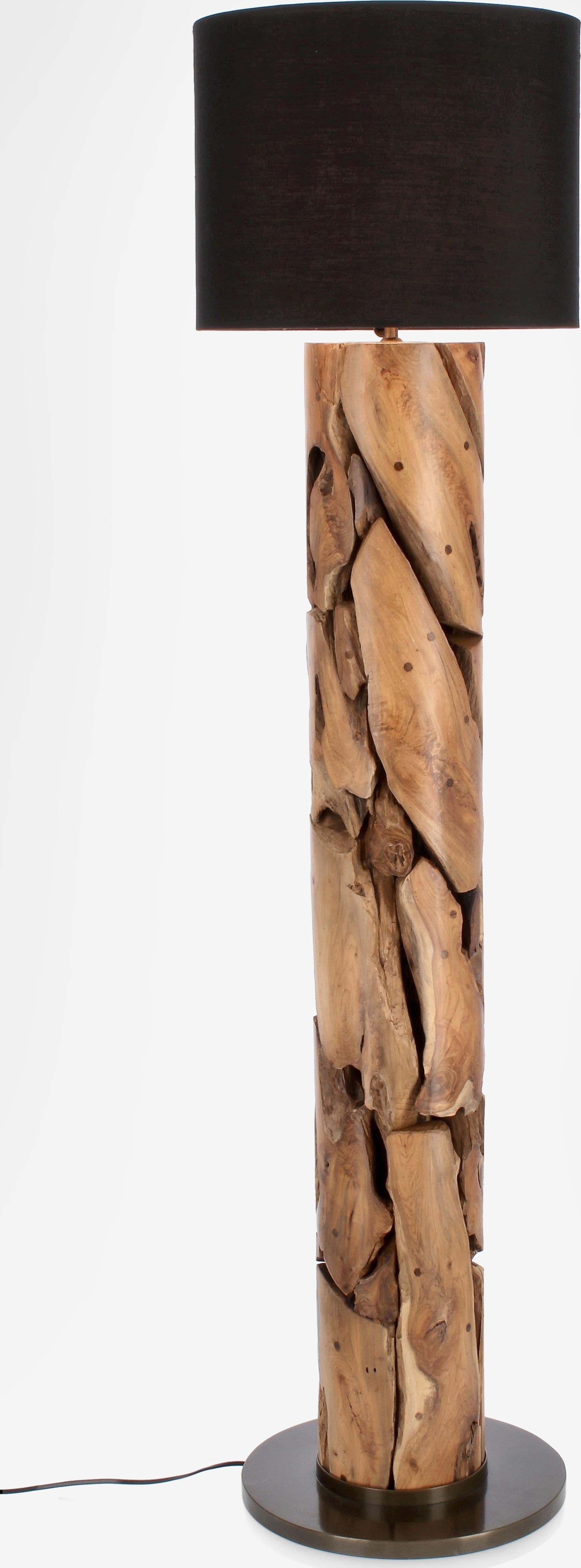Lampada a Piantana Arwood in legno di teak riciclato h 145 cm in Lampade da terra Decor Space - Altamura, commercioVirtuoso.it