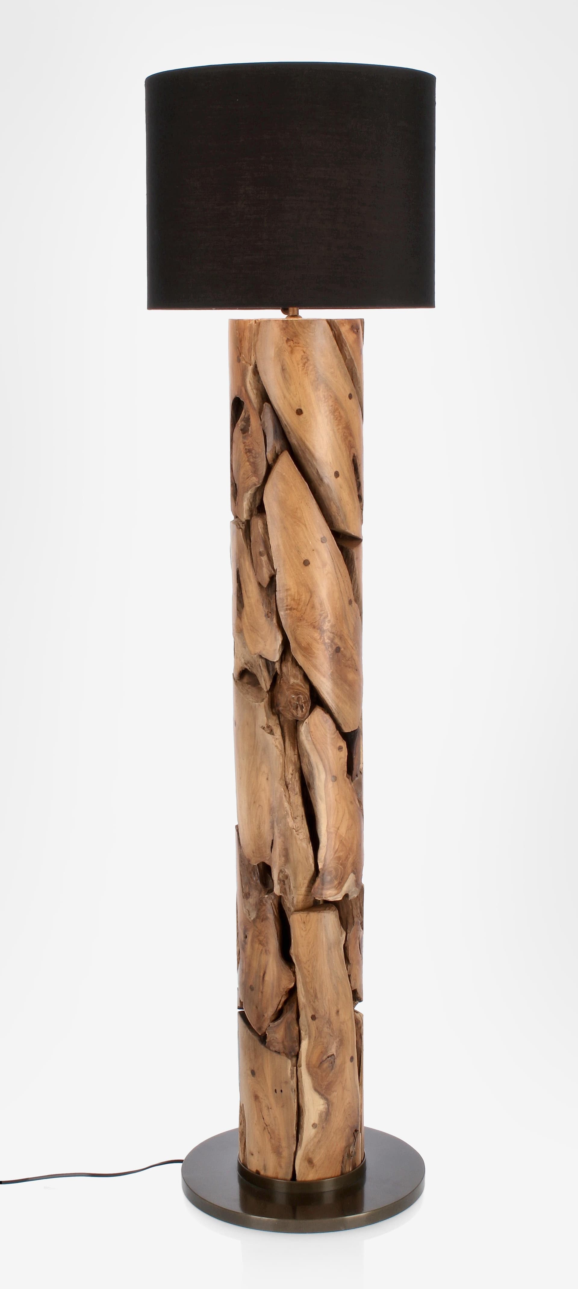 Lampada a Piantana Arwood in legno di teak riciclato h 145 cm in Lampade da terra Decor Space - Altamura, commercioVirtuoso.it
